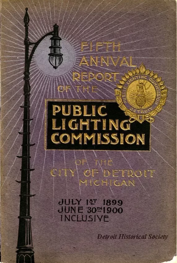Booklet - Fifth Annual Report of the Public Lighting Commission of the City of Detroit, Michigan
