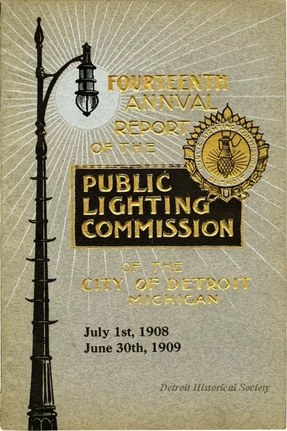 Booklet - Fourteenth Annual Report of the Public Lighting Commission of the City of Detroit, Michigan