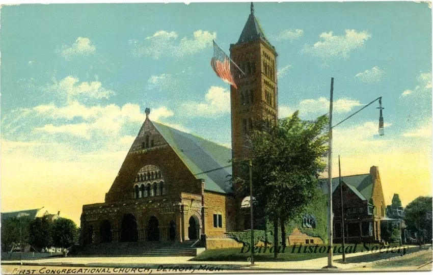 Postcard - First Congregational Church, Detroit, Mich. - First Congregational Church, Detroit, Mich.