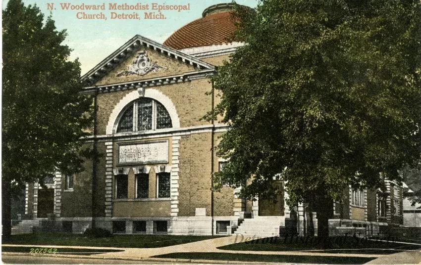 Postcard - N. Woodward Methodist Episcopal Church, Detroit, Mich.