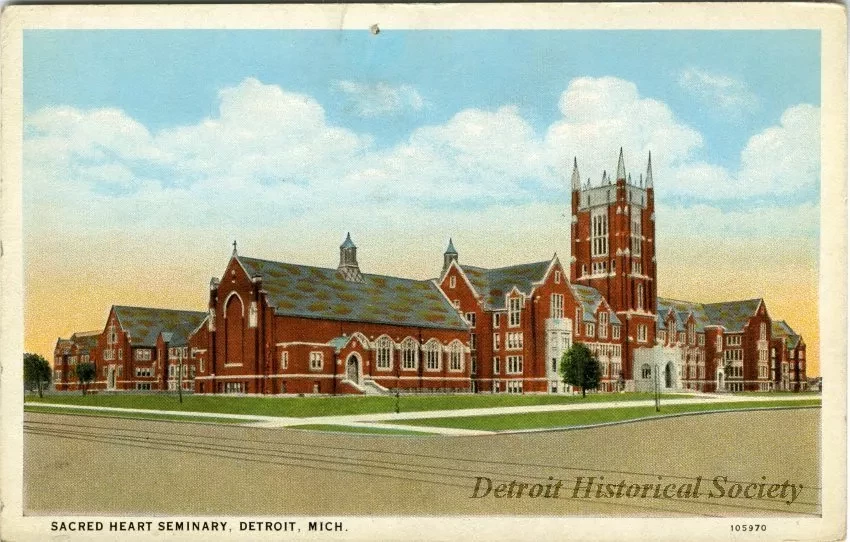 Postcard - Sacred Heart Seminary, Detroit, Mich.