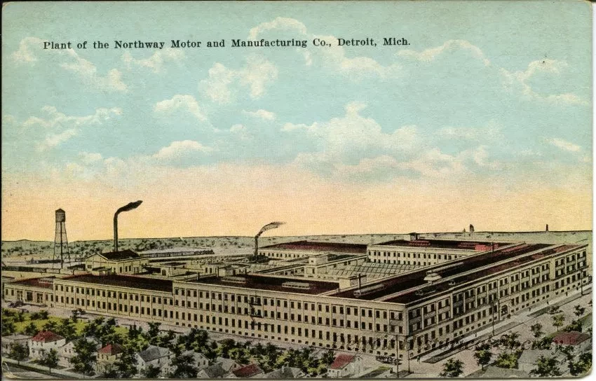 Postcard - Plant of the Northway Motor and Manufacturing Co., Detroit, Mich.