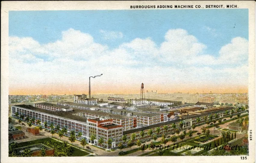 Postcard - Burroughs Adding Machine Co., Detroit, Mich.
