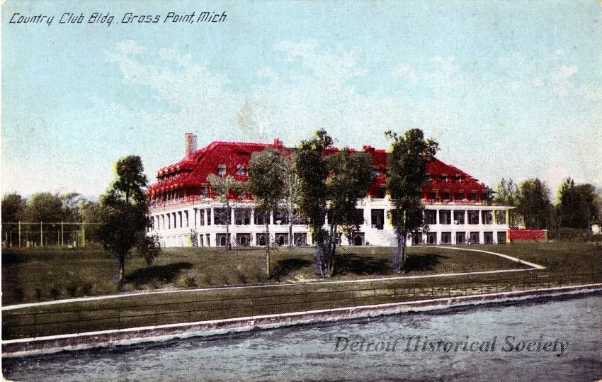 Postcard - Country Club Bldg., Gross Point, Mich.