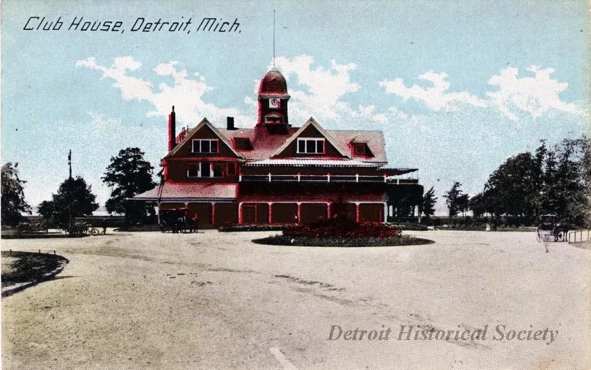 Postcard - Club House, Detroit, Mich.