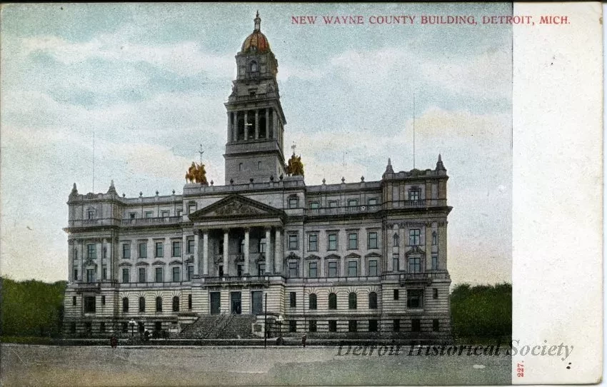 Postcard - New Wayne County Building, Detroit, Mich.