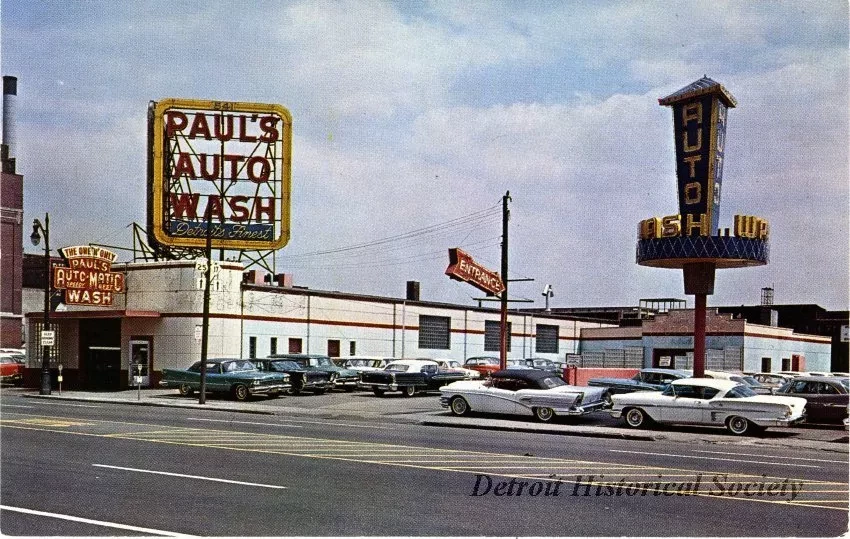 Postcard - Paul's Auto Wash
