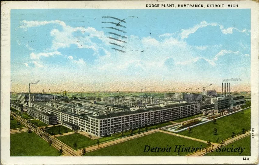 Postcard - Dodge Plant, Hamtramck, Detroit, Mich.