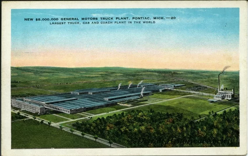 Postcard - New $8,000,000 General Motors Truck Plant, Pontiac, Mich.