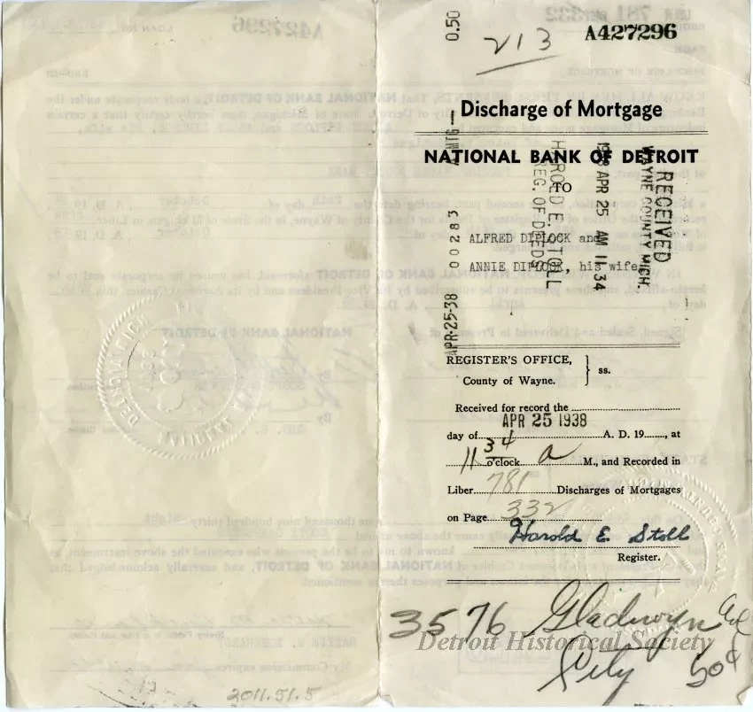 Mortgage - Discharge of Mortgage