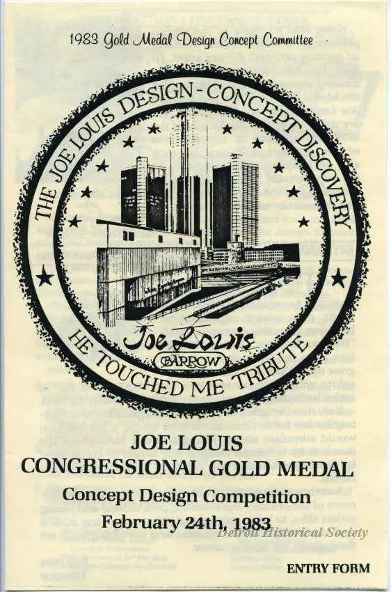 Brochure - Joe Louis Congressional Gold Medal Concept Design Competition
February 24, 1983