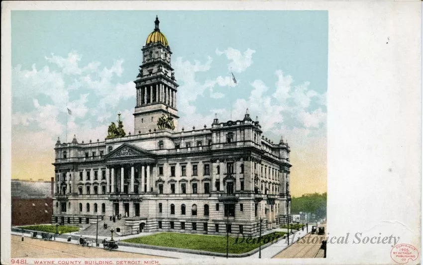 Postcard - Wayne County Building, Detroit, Mich.