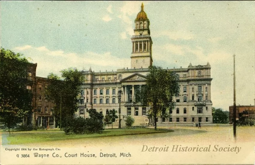 Postcard - Wayne Co. Court House, Detroit, Mich.