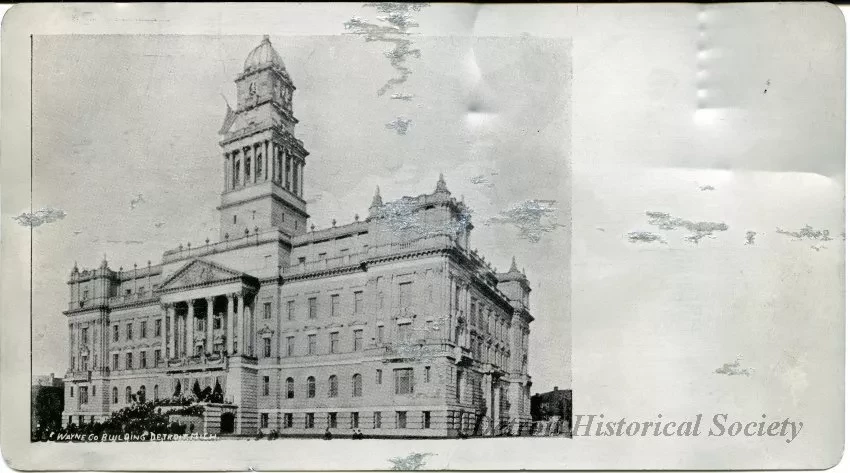 Postcard - Wayne Co Building, Detroit, Mich.