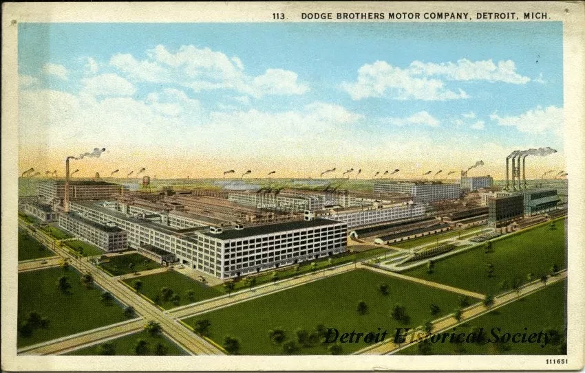 Postcard - Dodge Brothers Motor Company, Detroit, Mich.