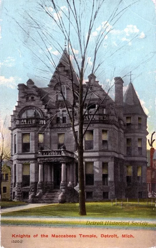 Postcard - Knights of the Maccabees Temple, Detroit, Mich.