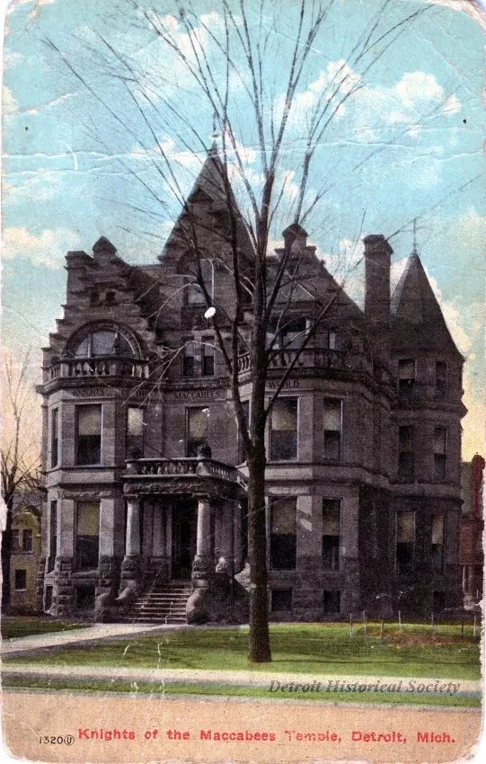Postcard - Knights of the Maccabees Temple, Detroit, Mich.