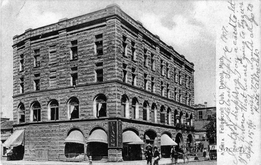 Postcard - Fellowcraft Club, Detroit, Mich.