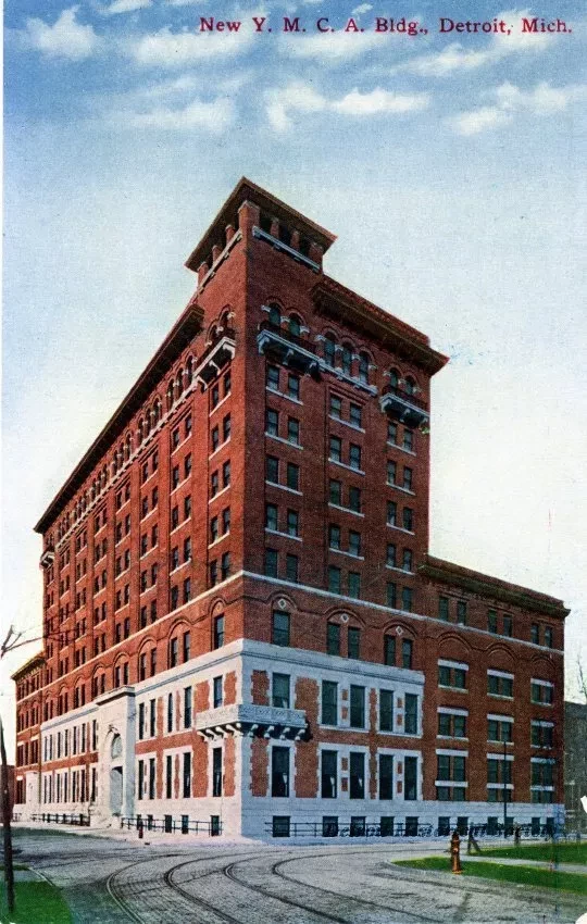 Postcard - New Y.M.C.A. Bldg., Detroit, Mich.