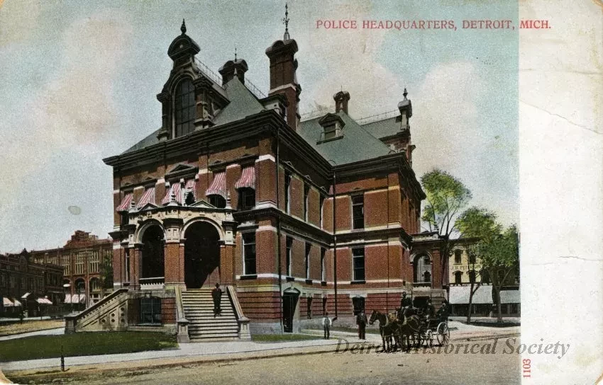 Postcard - POLICE HEADQUARTERS, DETROIT, MICH.