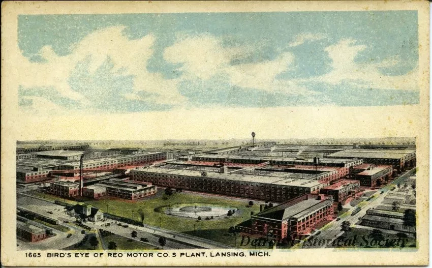 Postcard - Bird's Eye of REO Motor Co.s Plant Lansing Mich.