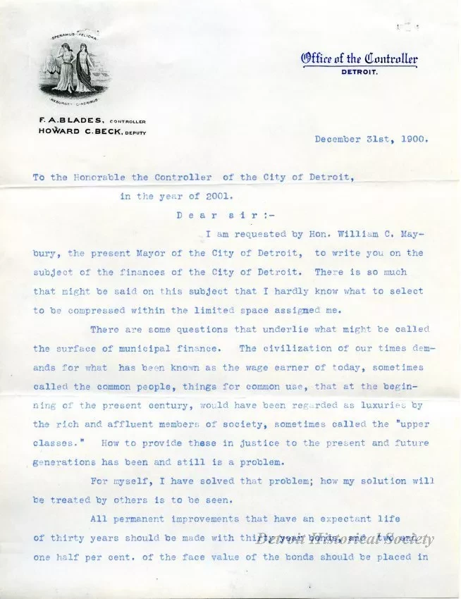 Letter - Office of the Controller
