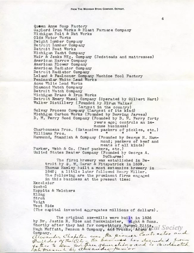 Letter - The Michigan Stove Company