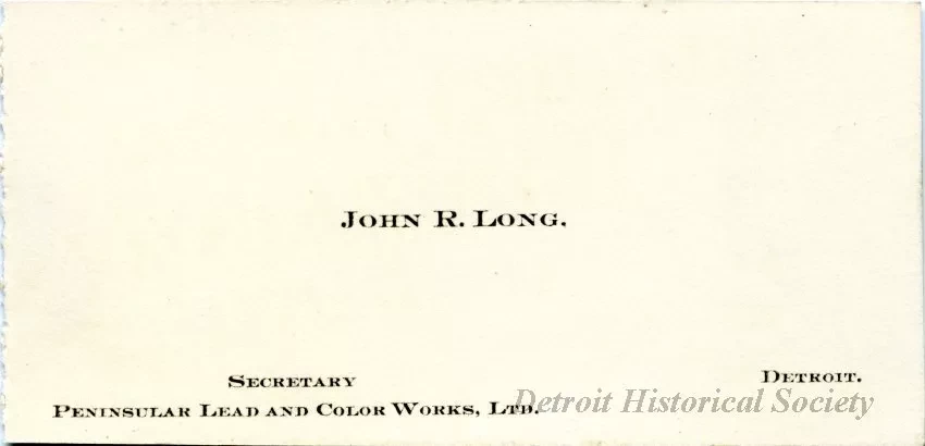 Card, Business - John R. Long