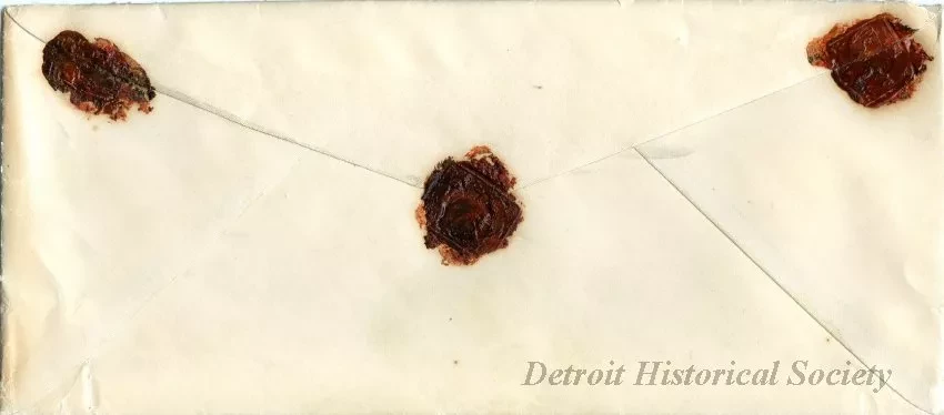 Envelope - Notes of the Roman Catholic Church in Detroit, Michigan