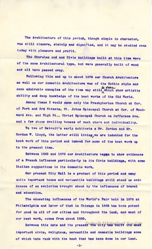 Letter - Rise of Architecture in Detroit