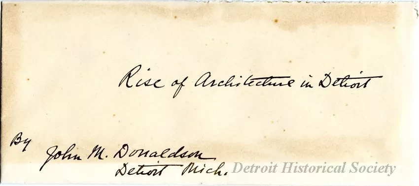 Envelope - Rise of Architecture in Detroit