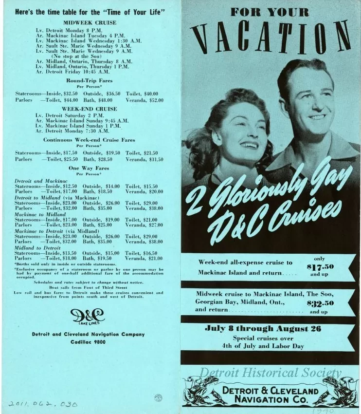 Brochure - For Your Vacation, 2 Gloriously Gay D&C Cruises