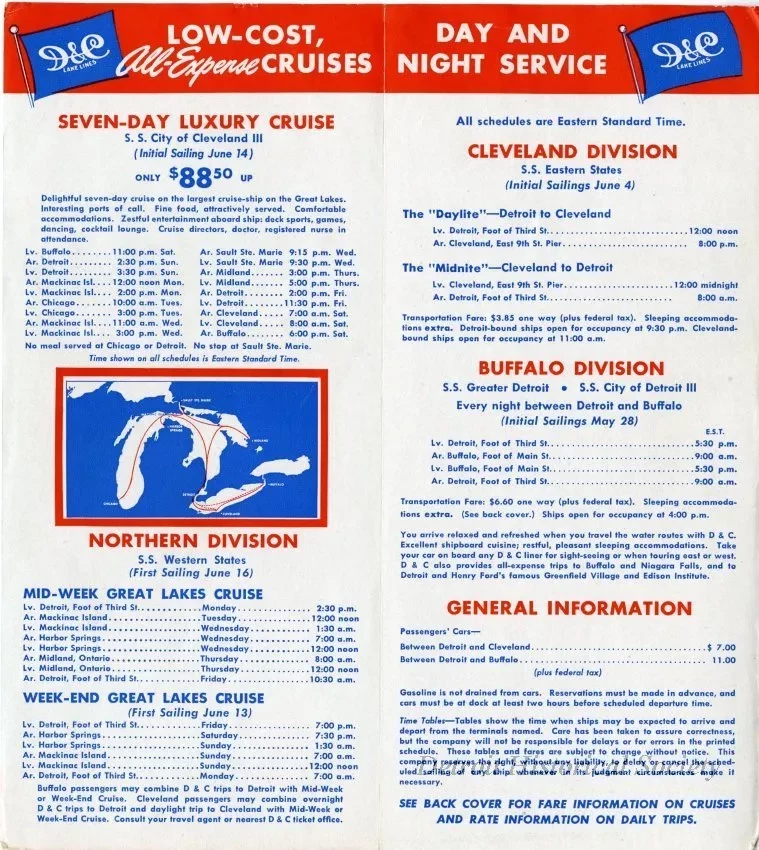 Brochure - New 7-Day Cruise, MidWeek & Weekend Cruises on the Grand Fleet of the Great Lakes