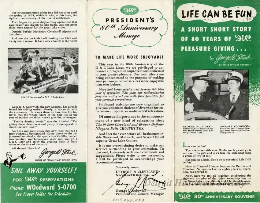 Brochure - Life Can Be Fun, A Short Short Story of 80 Years of D&C Pleasure Giving...