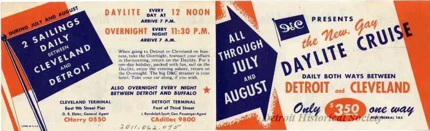 Brochure - D&C Presents the New Gay Daylite Cruise