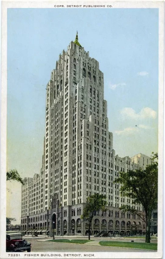 Postcard - Fisher Building, Detroit, Mich. - Fisher Building, Detroit, Mich.