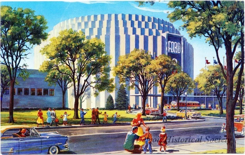 Postcard - Ford Rotunda - Dearborn, Michigan - Ford Rotunda