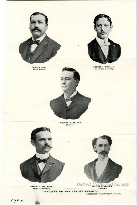 Picture - Officers of the Trades Council [Detroit]