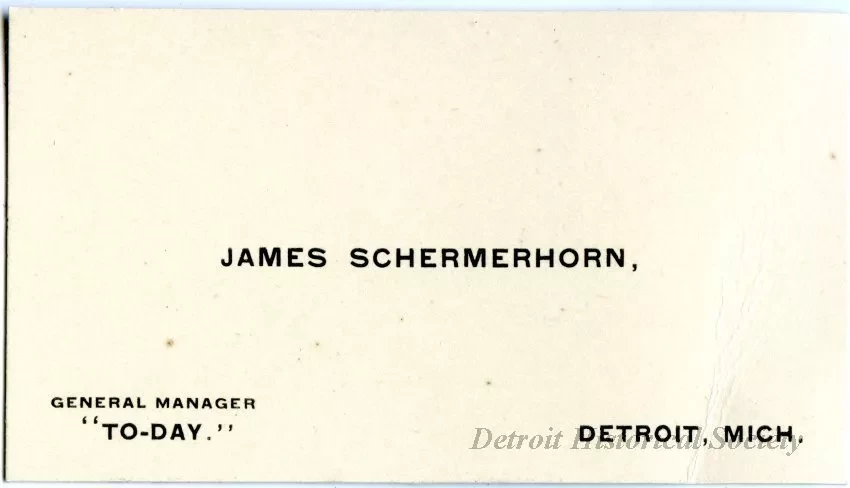 Card, Business - James Schermerhorn