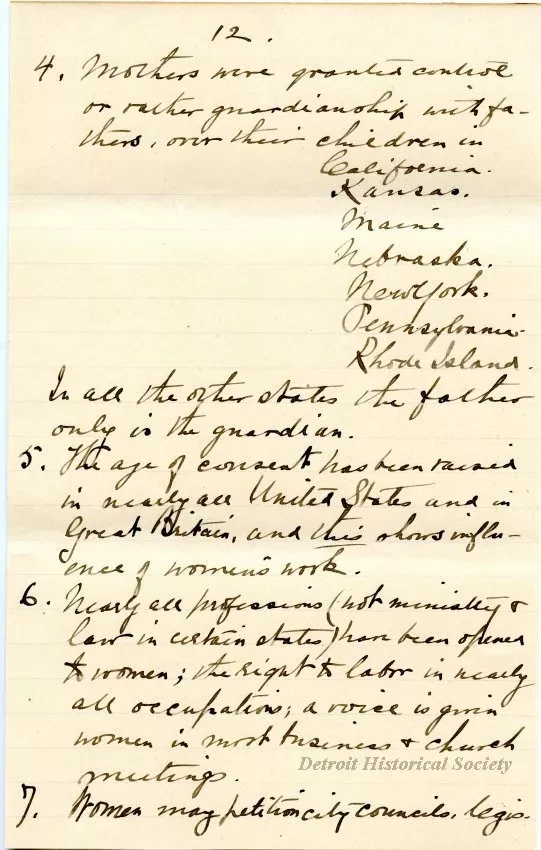 Letter - Woman's Suffrage - Retrospect and Prophecy