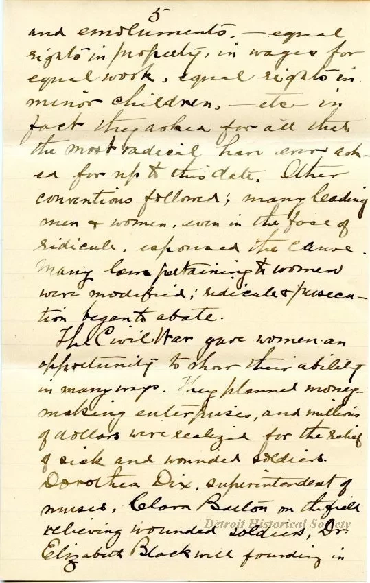 Letter - Woman's Suffrage - Retrospect and Prophecy