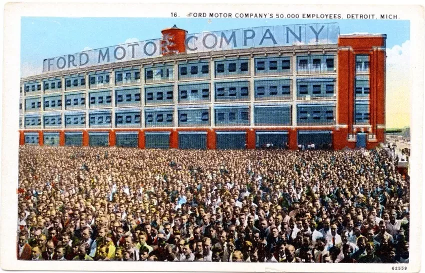 Postcard - Ford Motor Company's 50,000 Employees, Detroit, Mich. - Ford Motor Company's 50,000 Employees