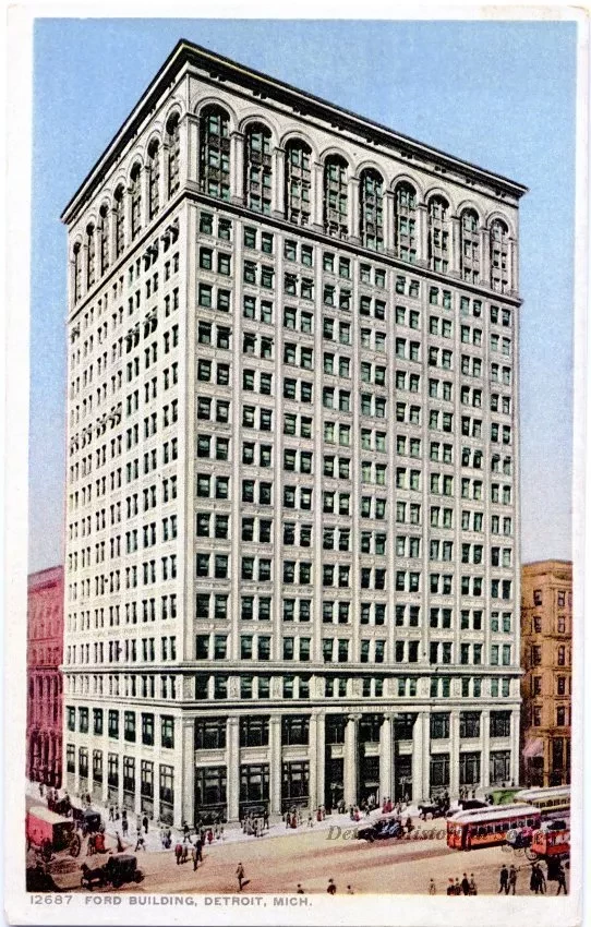 Postcard - Ford Building, Detroit, Mich.