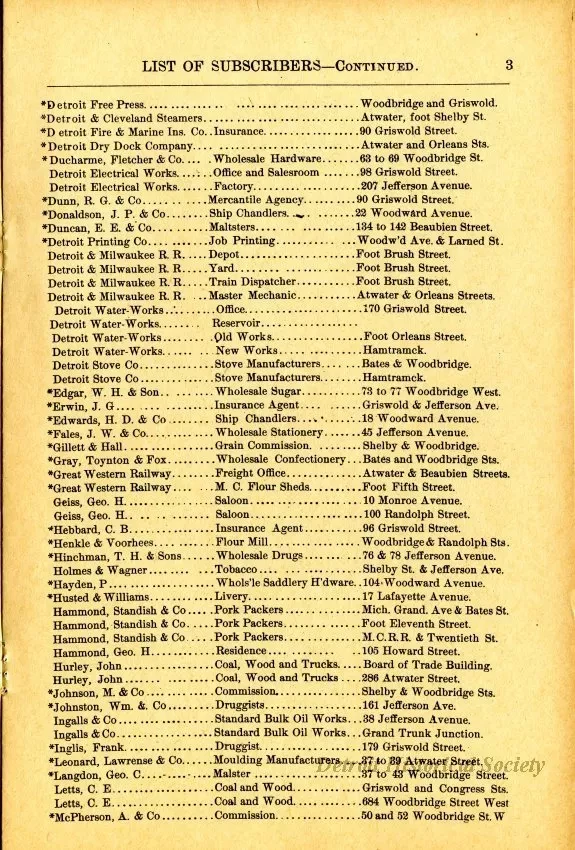 Directory, Telephone - The Speaking Telephone!
List of Subscribers connected with the Central Office System