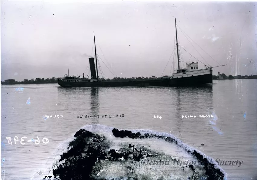 Negative, Glass-plate - MAJOR on River St. Clair