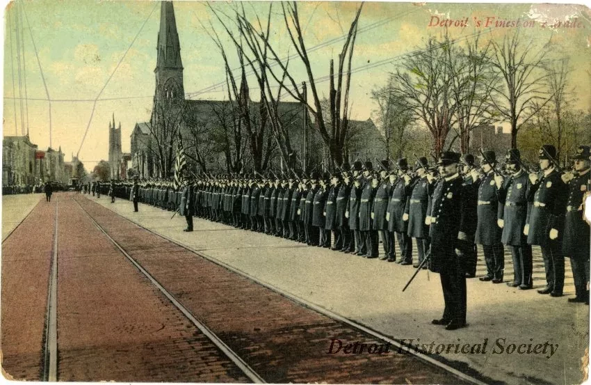 Postcard - Detroit's Finest on Parade