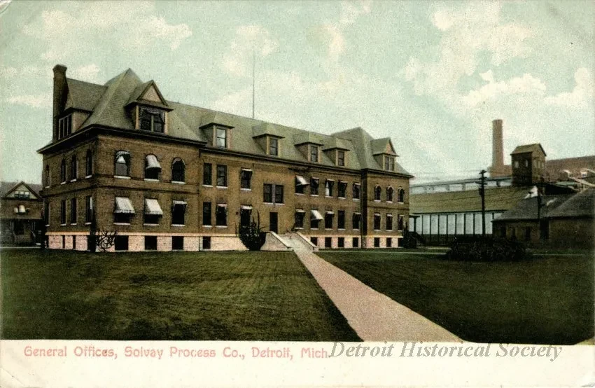Postcard - General Offices, Solvay Process Co., Detroit, Mich.