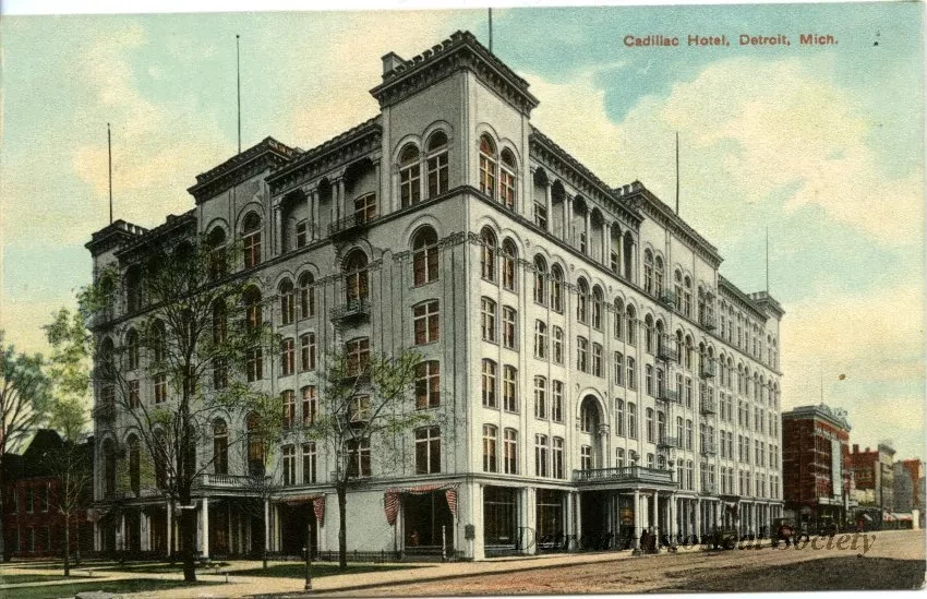 Postcard - Cadillac Hotel, Detroit, Mich.