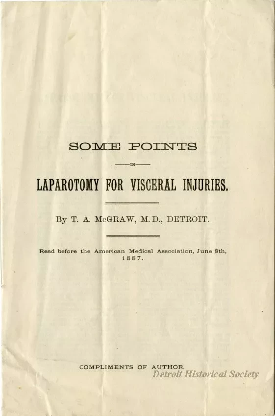 Booklet - Some Points in Laparotomy for Visceral Injuries