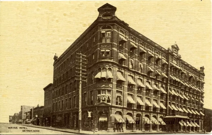 Postcard - Wayne Hotel, Detroit, Mich.